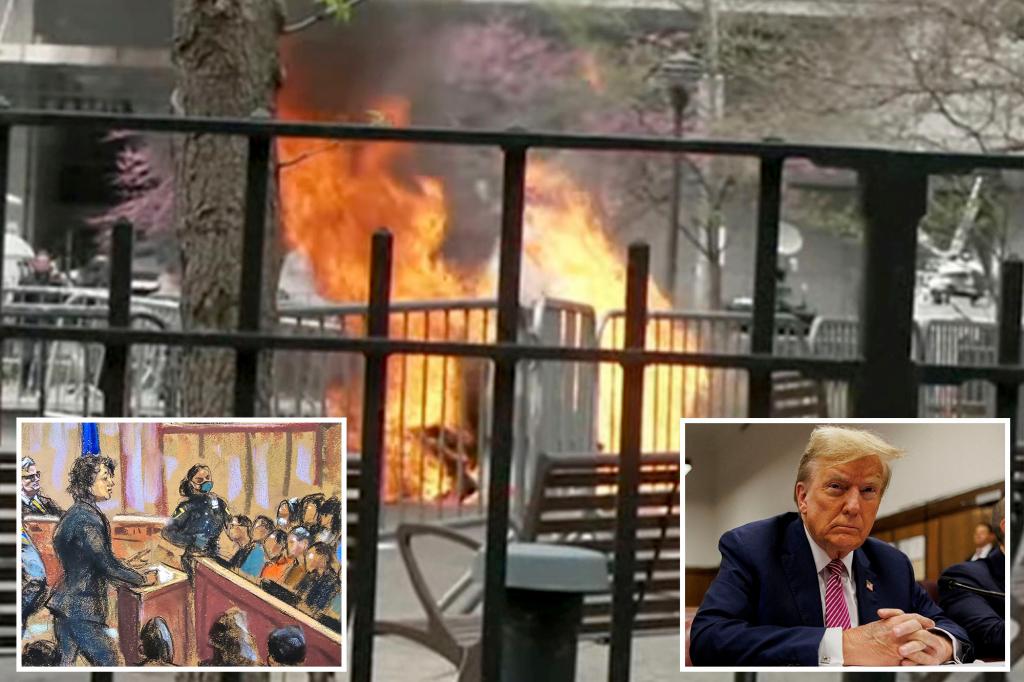 Man sets himself on fire outside Trump's 'hush money' trial in NYC