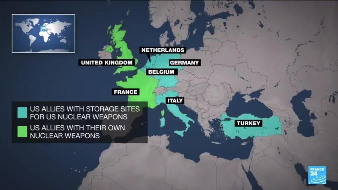 Where in Europe does NATO store its nuclear weapons?