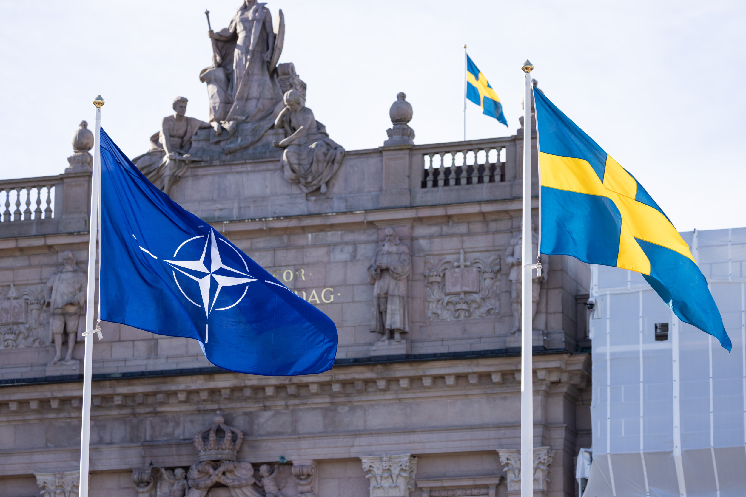 NATO and Sweden flag